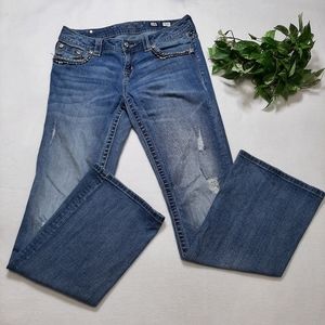 *Miss Me Denim Flap Pocket Mid Rise‎ Boot Jeans 28